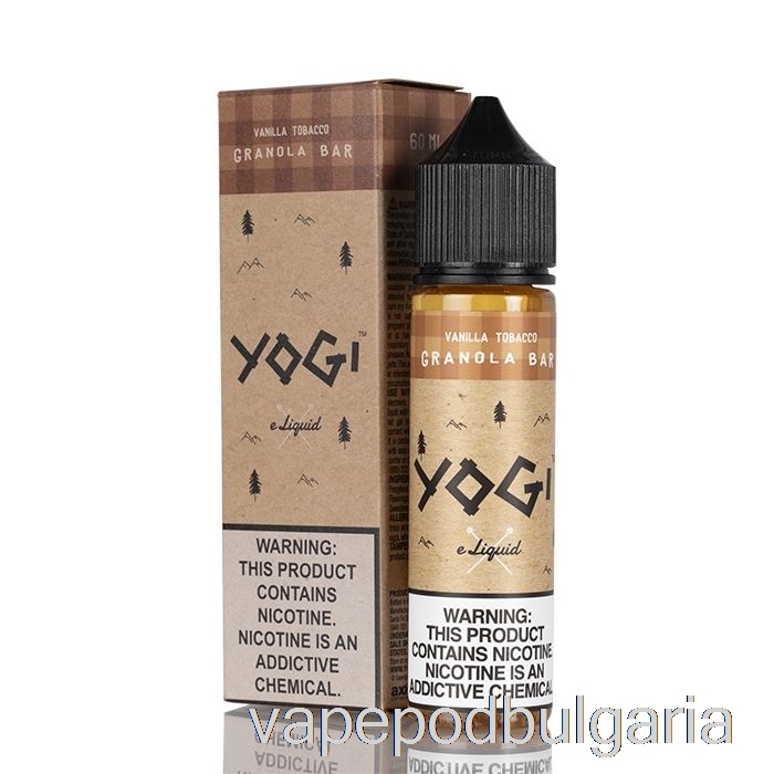 Vape 10000 Дръпки Vanilla Tobacco Granola Bar - Yogi E-liquid - 60ml 3mg